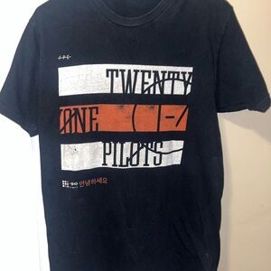 Twenty One Pilots Black and Orange Concert Graphic Tee